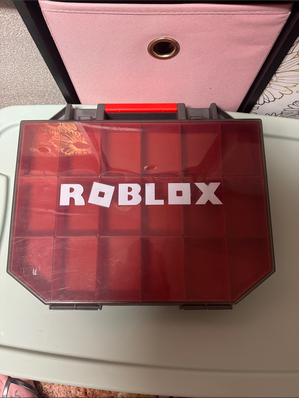 Roblox Red Compartment Organizer Case